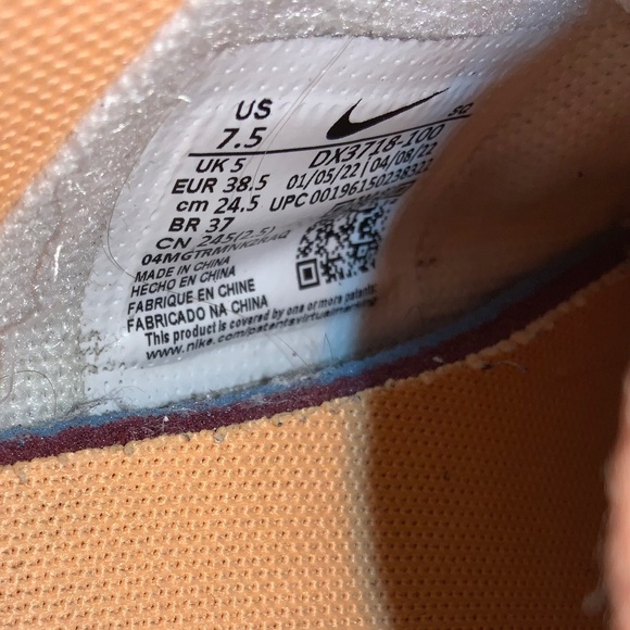 Nike Air Force 1 Shadow White Multi-Color sneakers ruffle laces Sz 7.5 - Picture 6 of 6